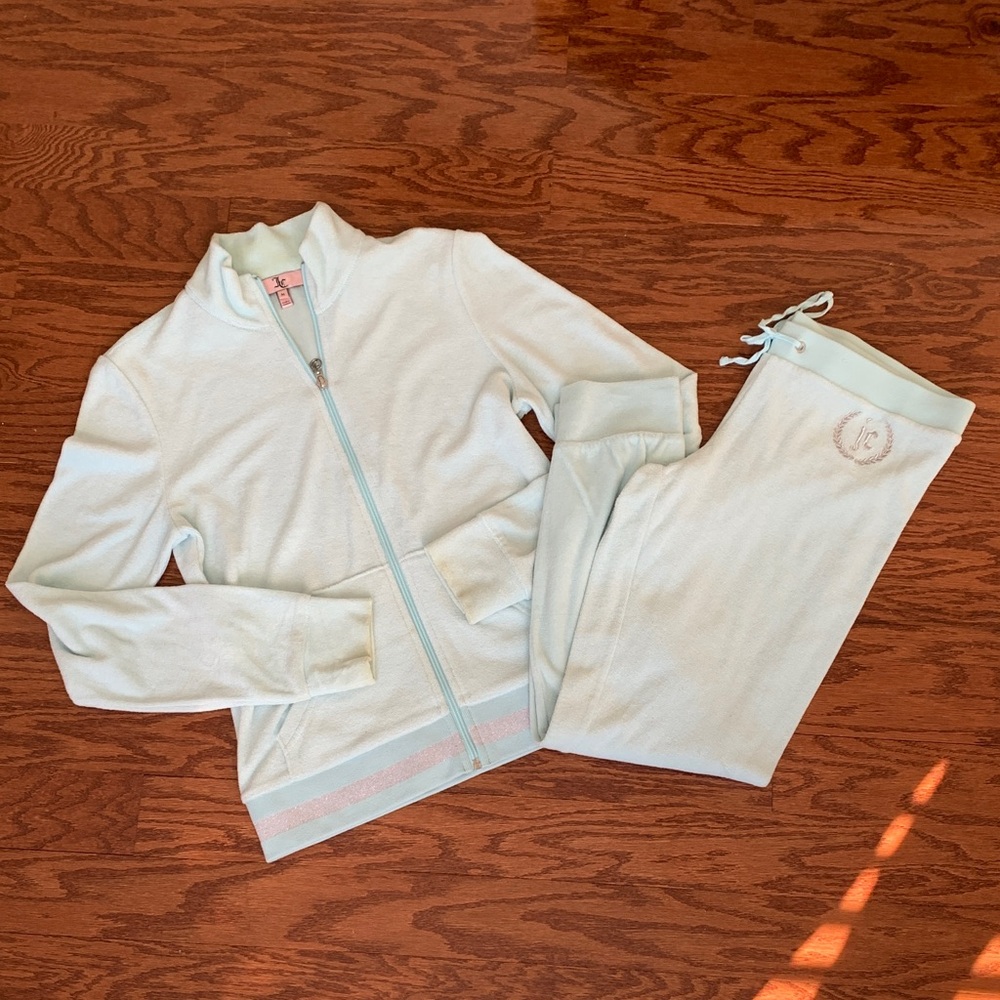 JUICY COUTURE Terry Cloth Set in Light Blue